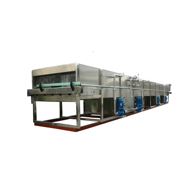 2.2KW túnel de enfriamiento para la pasteurización y refrigeración de las latas de mermelada de frutas en el procesamiento de jugos