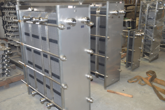 Intercambiador de calor instantáneo de 1000L/H para placas de leche para productos lácteos con rango de temperatura de trabajo de 0 a 350 oC