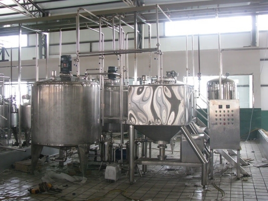 Línea de procesamiento de yogur orgánico completo automático Pasteurizante congelación homogeneizante
