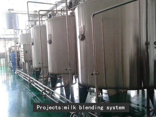 Línea de procesamiento de yogur con sabor de 500L-10000L para el proyecto llave en mano de leche líquida fresca