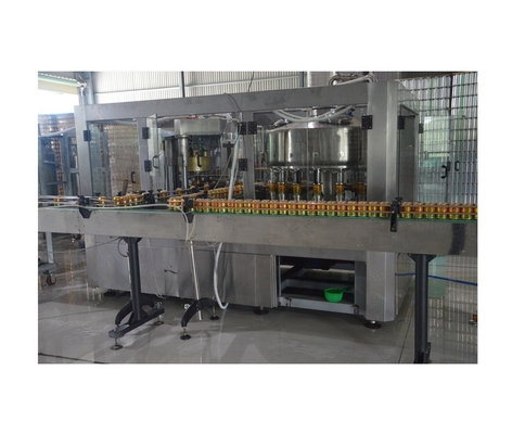 Línea eléctrica de llenado de jugo carbonatado 6000BPH para la fabricación de bebidas enlatadas