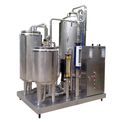 Máquina de mezcla de bebidas carbonatadas de 2000L/h totalmente automática con 3 tanques y 99,9% de pureza de CO2