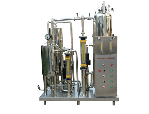 Máquina de mezcla de bebidas carbonatadas de 2000L/h totalmente automática con 3 tanques y 99,9% de pureza de CO2