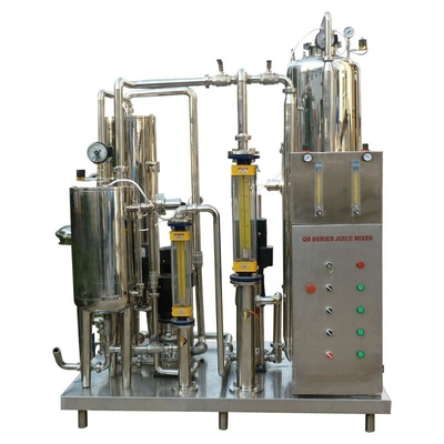 Máquina de mezcla de bebidas carbonatadas de 2000L/h totalmente automática con 3 tanques y 99,9% de pureza de CO2