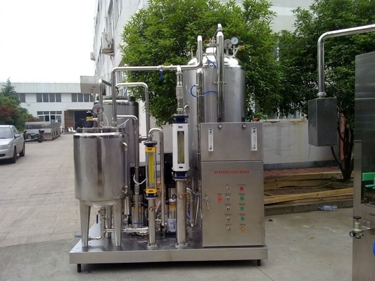 Máquina de mezcla de bebidas carbonatadas de 2000L/h totalmente automática con 3 tanques y 99,9% de pureza de CO2