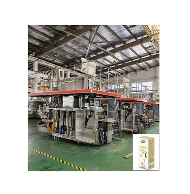 Precisión Máquina de embalaje de cartón para leche y jugos totalmente automática de 6000 cajas/hora