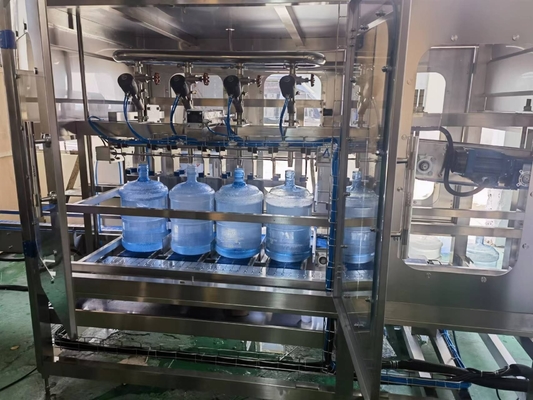 Línea de embotellado de agua mineral de 5 galones 20L con presión normal de llenado
