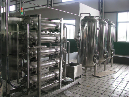 1250 kg de acero inoxidable 304 Sistema de tratamiento de agua RO de gran escala 5000L/H montado en patinaje