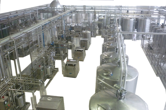 Instalación de procesamiento de productos lácteos de acero inoxidable de 3000L/h para leche, yogur, queso, mantequilla y helados