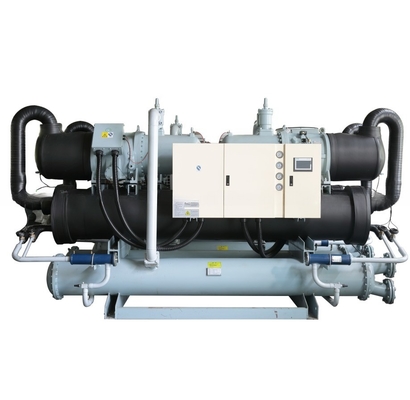 Refrigerador de agua industrial de tipo tornillo de 65 kW esencial para la producción de leche pasteurizada