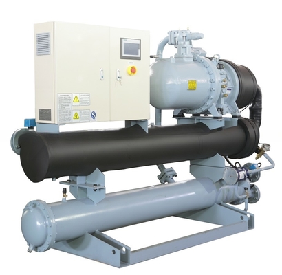 Refrigerador de agua industrial de tipo tornillo de 65 kW esencial para la producción de leche pasteurizada