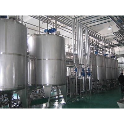 Línea de producción de leche pasteurizada UHT para alimentos y bebidas de 18000 kg con paquete aséptico 2000L/H