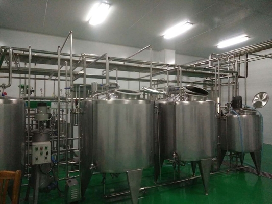 Línea de producción de leche pasteurizada UHT para alimentos y bebidas de 18000 kg con paquete aséptico 2000L/H