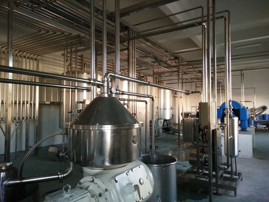 Línea de producción de leche pasteurizada UHT para alimentos y bebidas de 18000 kg con paquete aséptico 2000L/H