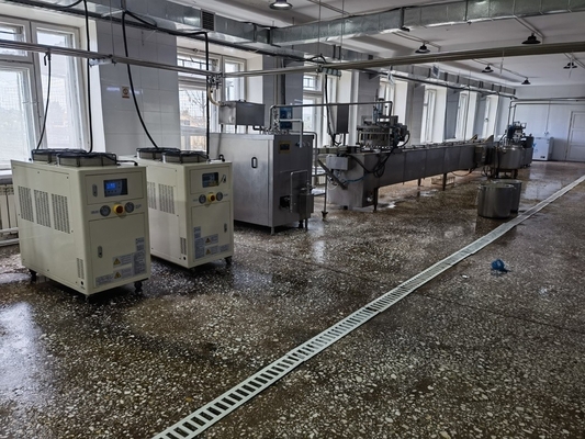 Línea de procesamiento de helados automática de alta productividad con función de maquinaria