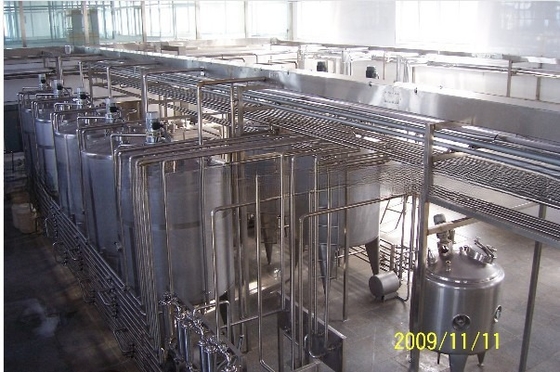 Espejo pulido 2000 KG planta de procesamiento de leche pura totalmente automática con proyecto llave en mano