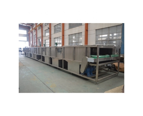 Depende de la capacidad de la máquina Industrial frutas de mermelada Jar de enfriamiento del túnel máquina de pasteurización