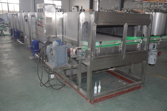 Depende de la capacidad de la máquina Industrial frutas de mermelada Jar de enfriamiento del túnel máquina de pasteurización