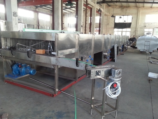 Depende de la capacidad de la máquina Industrial frutas de mermelada Jar de enfriamiento del túnel máquina de pasteurización