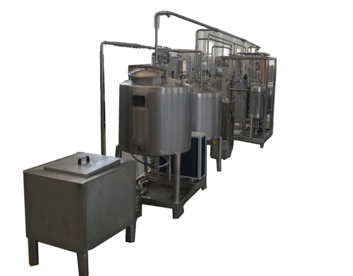 Línea de procesamiento de leche aromatizada a pequeña escala de 200L/h con alta tensión y diseño compacto