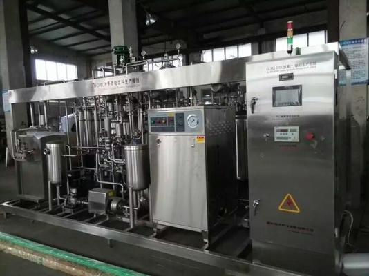 Línea de procesamiento de leche aromatizada a pequeña escala de 200L/h con alta tensión y diseño compacto