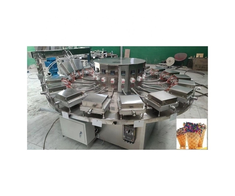 Máquina avanzada para hacer cono de azúcar laminado para helado de galletas de gofres Capacidad 280 KG