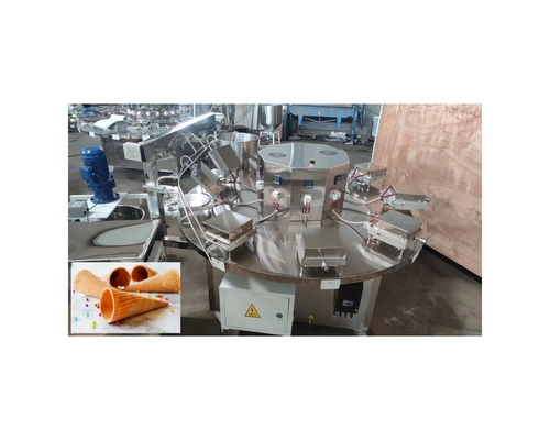 Máquina avanzada para hacer cono de azúcar laminado para helado de galletas de gofres Capacidad 280 KG