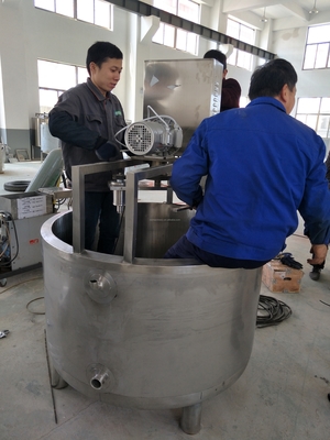Línea de procesamiento 500L Queso de forma ovalada con capacidad de 450 kg