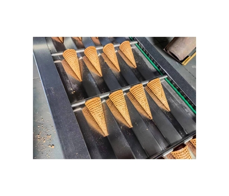 Línea de fabricación de cono de wafer lleno de chocolate cono de helado personalizado para su negocio