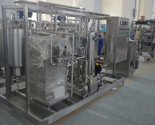 380V/440V de tensión a pequeña escala 50-300L/H línea de producción de helados de helado para granjas