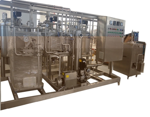 380V/440V de tensión a pequeña escala 50-300L/H línea de producción de helados de helado para granjas