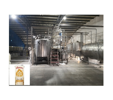 Línea de procesamiento de leche de soja orgánica con material de acero inoxidable 304/316L