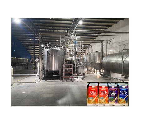 Línea de procesamiento de leche de soja orgánica con material de acero inoxidable 304/316L