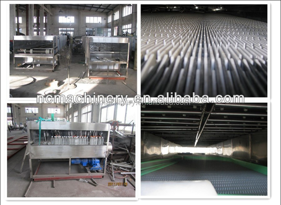2.2KW túnel de enfriamiento para la pasteurización y refrigeración de las latas de mermelada de frutas en el procesamiento de jugos