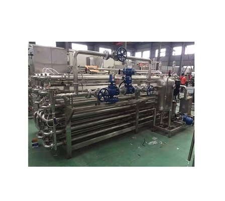 Máquina de pasteurización por tubo en tubo para pasta de tomate a temperatura de entrada de 20-30 °C