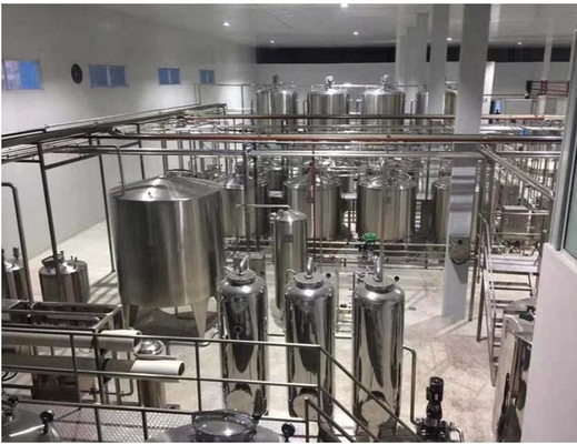 Proyecto de producción de leche lechera de 1000L/H totalmente automático diseñado para tamaño estándar y PLC