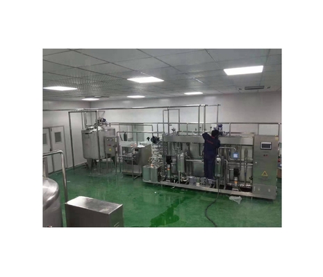 Máquina de producción de leche de soja PLC Línea de procesamiento de leche con sabor con acero inoxidable 304/316L