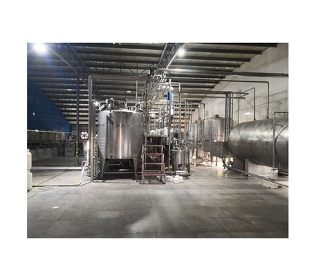 Máquina de producción de leche de soja PLC Línea de procesamiento de leche con sabor con acero inoxidable 304/316L