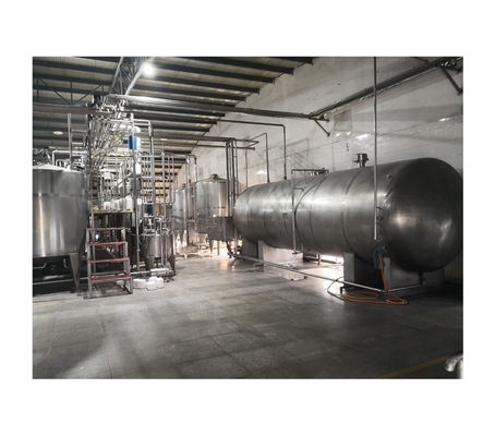 Máquina de producción de leche de soja PLC Línea de procesamiento de leche con sabor con acero inoxidable 304/316L