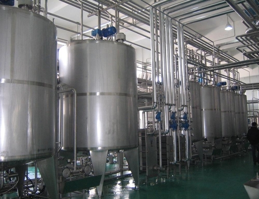 Instalación de producción de leche fresca Línea de procesamiento de leche de coco de 1000L/H con voltaje personalizado