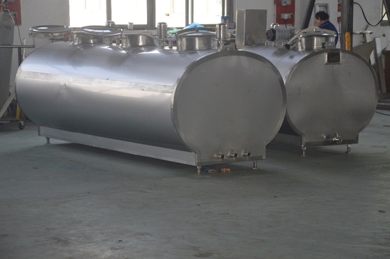 Tanque cilíndrico de transporte de leche de larga distancia de SUS304/316L con capacidad de 10000L