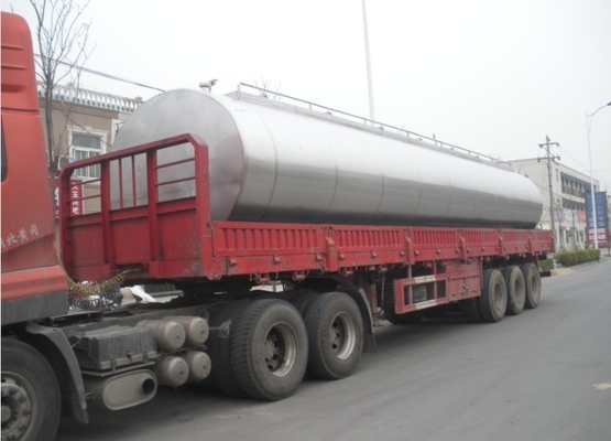 Tanque cilíndrico de transporte de leche de larga distancia de SUS304/316L con capacidad de 10000L