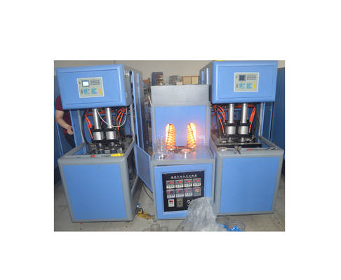 Fácil de operar HZ880 modelo semiautomático de dos cavidades botella de agua mineral máquina de soplar