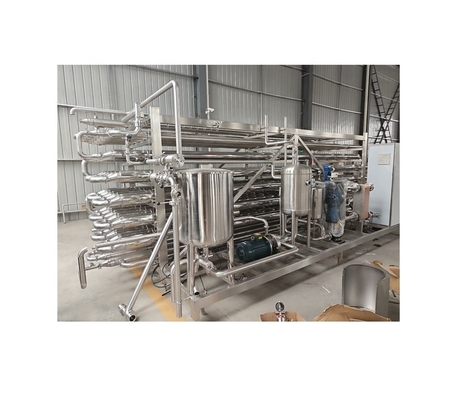 7Máquina de esterilización aséptica de tubo en tubo controlada por PLC de 0,5 kW para pasta de fresa