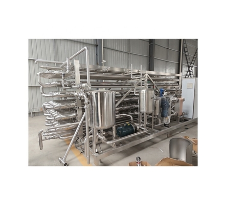 7Máquina de esterilización aséptica de tubo en tubo controlada por PLC de 0,5 kW para pasta de fresa