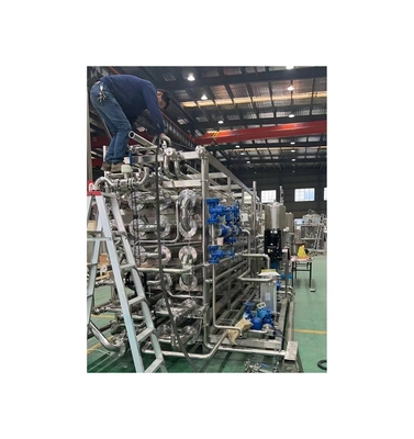 7Máquina de esterilización aséptica de tubo en tubo controlada por PLC de 0,5 kW para pasta de fresa