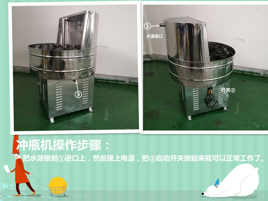 Máquina de lavado de botellas semiautomática de último diseño para llenar agua