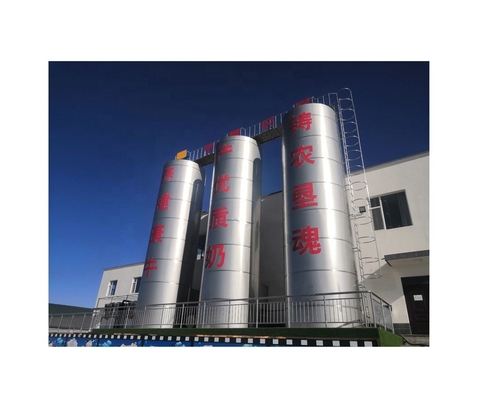 Gran tanque de almacenamiento de leche para silos al aire libre y tipos de procesamiento de materias primas YAK MILK