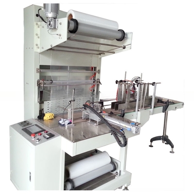 Máquina semiautomática para envolver botellas de aceite con túnel de contracción térmica y tipo de película PE