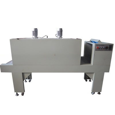 Máquina semiautomática para envolver botellas de aceite con túnel de contracción térmica y tipo de película PE